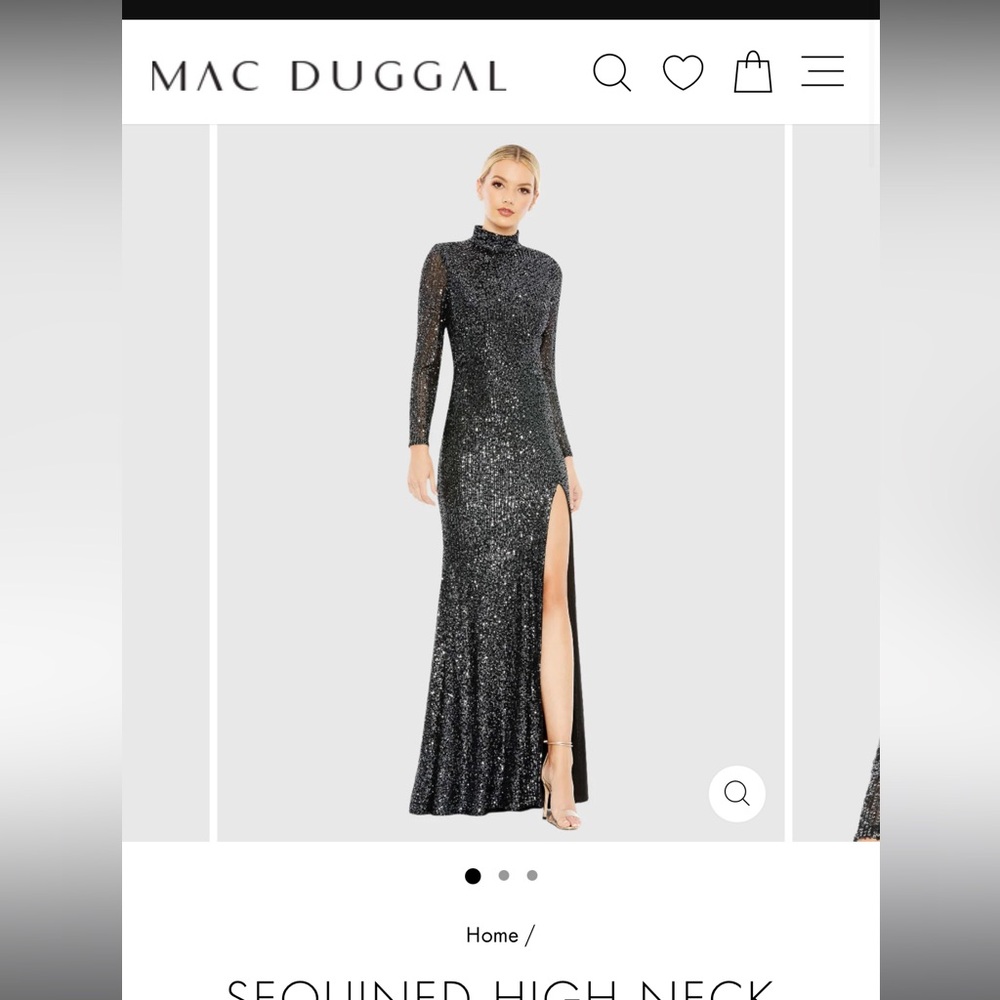 NWT Mac Duggal long sequin dress